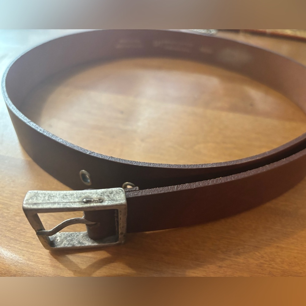 GENUINE LEATHER Vintage Brown Large Belt, Made in Canada
